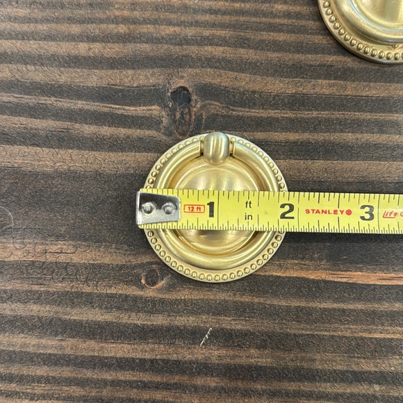 Gold Drawer Ring Pulls (8) - Picture 3 of 6
